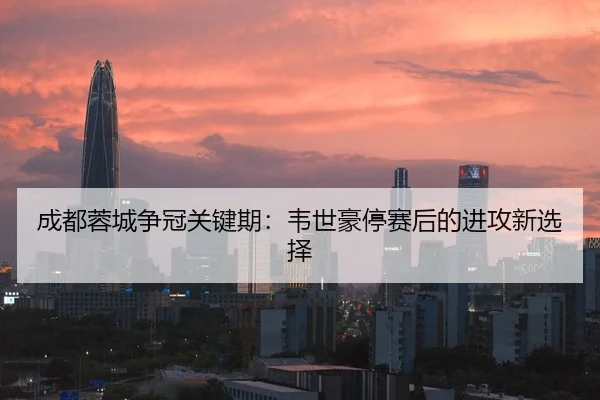 成都蓉城争冠关键期：韦世豪停赛后的进攻新选择
